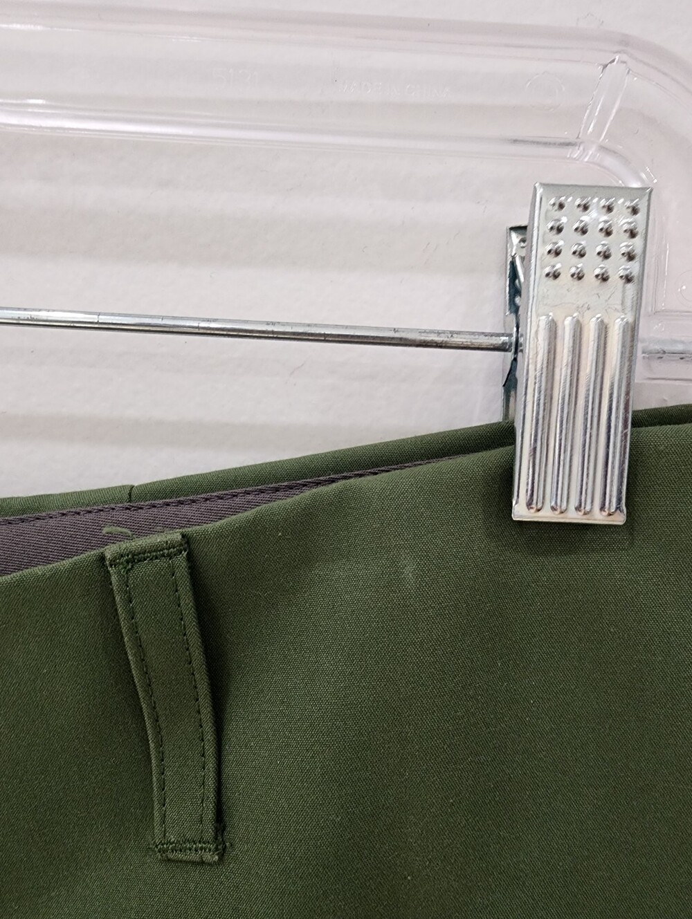 Dries Van Noten Olive Green Striped Cotton Straight-Leg Pants EU 38 - Picture 10 of 15